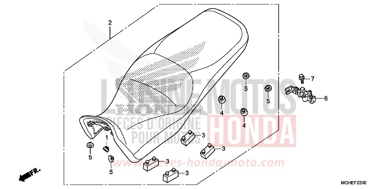 SEAT for VFR1200X Dual Clutch CANDY PROMINENCE RED (R342) from 2014